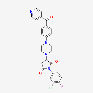 1-(3-Chloro-4-fluorophenyl)-3-{4-[4-(pyridin-4-ylcarbonyl)phenyl]piperazin-1-yl}pyrrolidine-2,5-dione