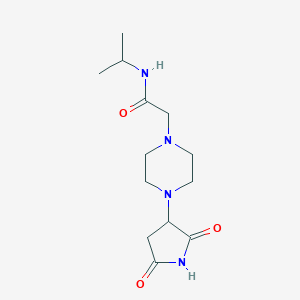 2-[4-(2,5-dioxopyrrolidin-3-yl)piperazin-1-yl]-N-(propan-2-yl)acetamide