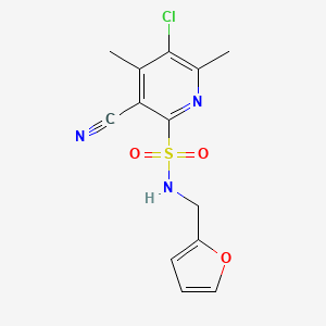 5-chloro-3-cyano-N-(furan-2-ylmethyl)-4,6-dimethylpyridine-2-sulfonamide