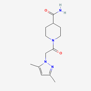 1-[(3,5-dimethyl-1H-pyrazol-1-yl)acetyl]piperidine-4-carboxamide