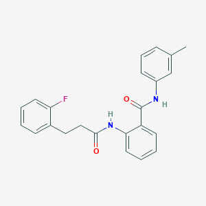 2-{[3-(2-fluorophenyl)propanoyl]amino}-N-(3-methylphenyl)benzamide