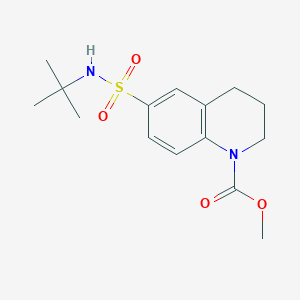 2H-Quinoline-1-carboxylic acid, 6-tert-butylsulfamoyl-3,4-dihydro-, methyl ester