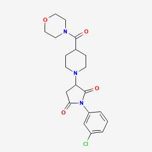 1-(3-Chlorophenyl)-3-[4-(morpholin-4-ylcarbonyl)piperidin-1-yl]pyrrolidine-2,5-dione