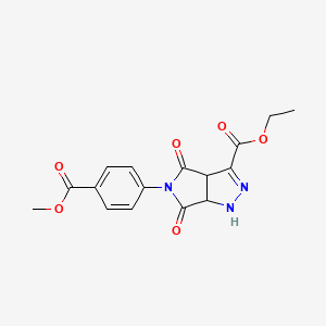 Ethyl 5-[4-(methoxycarbonyl)phenyl]-4,6-dioxo-1,3a,4,5,6,6a-hexahydropyrrolo[3,4-c]pyrazole-3-carboxylate