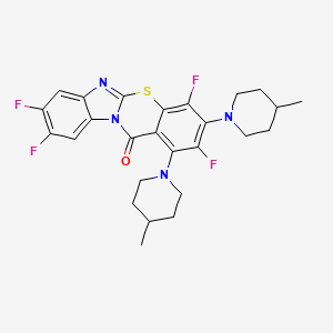 2,4,8,9-tetrafluoro-1,3-bis(4-methylpiperidin-1-yl)-12H-benzimidazo[2,1-b][1,3]benzothiazin-12-one