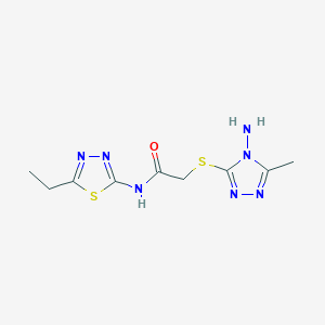 2-[(4-amino-5-methyl-4H-1,2,4-triazol-3-yl)sulfanyl]-N-(5-ethyl-1,3,4-thiadiazol-2-yl)acetamide