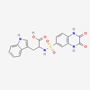 molecular formula C19H16N4O6S B11072132 N-[(2,3-dioxo-1,2,3,4-tetrahydroquinoxalin-6-yl)sulfonyl]tryptophan 