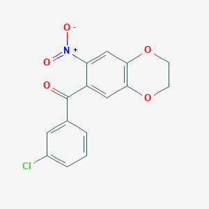 (3-Chlorophenyl)(7-nitro-2,3-dihydro-1,4-benzodioxin-6-yl)methanone