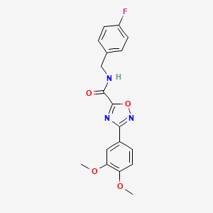 3-(3,4-dimethoxyphenyl)-N-(4-fluorobenzyl)-1,2,4-oxadiazole-5-carboxamide