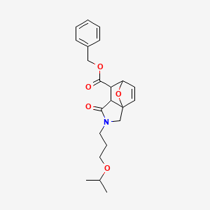 Benzyl 1-oxo-2-[3-(propan-2-yloxy)propyl]-1,2,3,6,7,7a-hexahydro-3a,6-epoxyisoindole-7-carboxylate