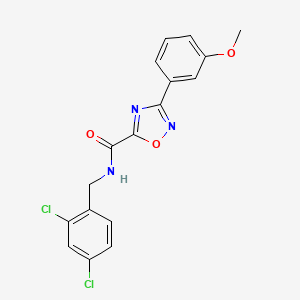 molecular formula C17H13Cl2N3O3 B11072220 N-(2,4-dichlorobenzyl)-3-(3-methoxyphenyl)-1,2,4-oxadiazole-5-carboxamide 