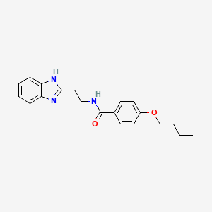 molecular formula C20H23N3O2 B11072236 N-[2-(1H-benzimidazol-2-yl)ethyl]-4-butoxybenzamide 