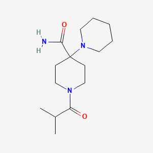 1-(2-Methylpropanoyl)-4-piperidylpiperidine-4-carboxamide