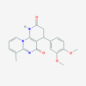 6-(3,4-dimethoxyphenyl)-11-methyl-1,3,9-triazatricyclo[8.4.0.02,7]tetradeca-2(7),9,11,13-tetraene-4,8-dione