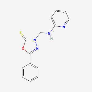 5-phenyl-3-[(pyridin-2-ylamino)methyl]-1,3,4-oxadiazole-2(3H)-thione