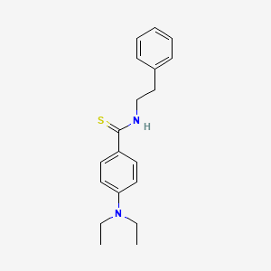 molecular formula C19H24N2S B11072344 4-(diethylamino)-N-(2-phenylethyl)benzenecarbothioamide 