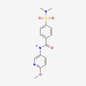 molecular formula C15H17N3O4S B11072350 4-(dimethylsulfamoyl)-N-(6-methoxypyridin-3-yl)benzamide 