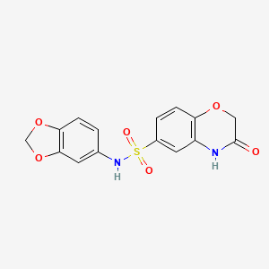 N-(1,3-benzodioxol-5-yl)-3-oxo-3,4-dihydro-2H-1,4-benzoxazine-6-sulfonamide