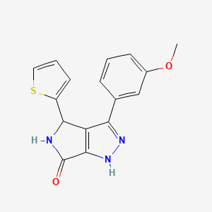 3-(3-methoxyphenyl)-4-(thiophen-2-yl)-4,5-dihydropyrrolo[3,4-c]pyrazol-6(1H)-one