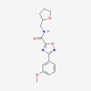 3-(3-methoxyphenyl)-N-(tetrahydrofuran-2-ylmethyl)-1,2,4-oxadiazole-5-carboxamide