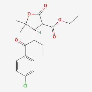 Ethyl 4-[1-(4-chlorophenyl)-1-oxobutan-2-yl]-5,5-dimethyl-2-oxotetrahydrofuran-3-carboxylate