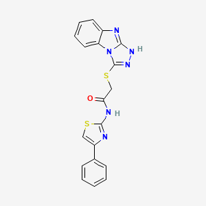 N-(4-phenyl-1,3-thiazol-2-yl)-2-(9H-[1,2,4]triazolo[4,3-a]benzimidazol-3-ylsulfanyl)acetamide