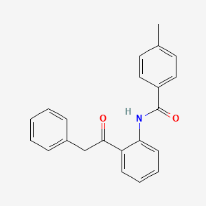 molecular formula C22H19NO2 B11072426 4-methyl-N-[2-(phenylacetyl)phenyl]benzamide 