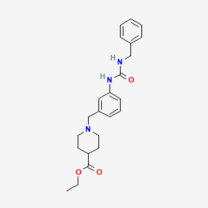 molecular formula C23H29N3O3 B11072427 Ethyl 1-{3-[(benzylcarbamoyl)amino]benzyl}piperidine-4-carboxylate 