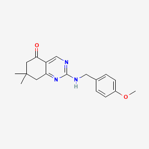 5(6H)-Quinazolinone, 7,8-dihydro-2-[[(4-methoxyphenyl)methyl]amino]-7,7-dimethyl-