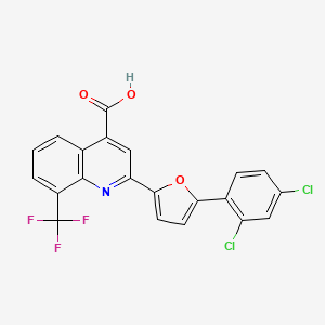 2-[5-(2,4-Dichlorophenyl)furan-2-yl]-8-(trifluoromethyl)quinoline-4-carboxylic acid