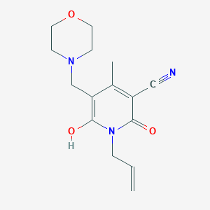 molecular formula C15H19N3O3 B11072465 6-Hydroxy-4-methyl-5-(morpholin-4-ylmethyl)-2-oxo-1-prop-2-enylpyridine-3-carbonitrile 