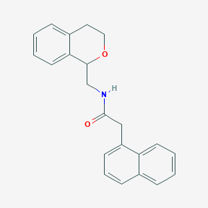 molecular formula C22H21NO2 B11072486 N-(3,4-dihydro-1H-isochromen-1-ylmethyl)-2-(naphthalen-1-yl)acetamide 