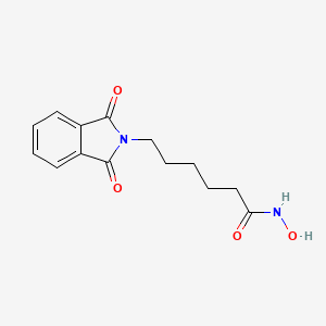 molecular formula C14H16N2O4 B11072503 6-(1,3-dioxoisoindol-2-yl)-N-hydroxyhexanamide CAS No. 405096-03-9