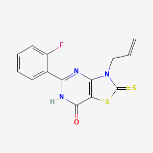 Thiazolo[4,5-d]pyrimidin-7(6H)-one, 5-(2-fluorophenyl)-2,3-dihydro-3-(2-propenyl)-2-thioxo-