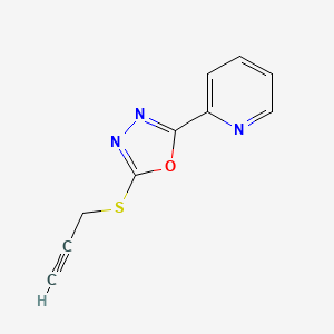 2-[5-(Prop-2-yn-1-ylsulfanyl)-1,3,4-oxadiazol-2-yl]pyridine