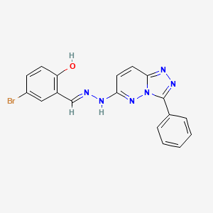 4-bromo-2-{(E)-[2-(3-phenyl[1,2,4]triazolo[4,3-b]pyridazin-6-yl)hydrazinylidene]methyl}phenol