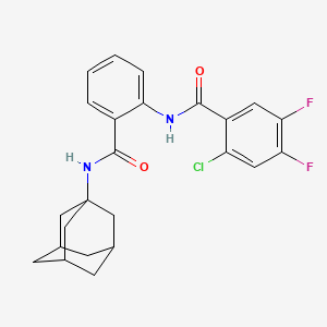 molecular formula C24H23ClF2N2O2 B11072561 N-[2-(Adamantan-1-ylcarbamoyl)phenyl]-2-chloro-4,5-difluorobenzamide 