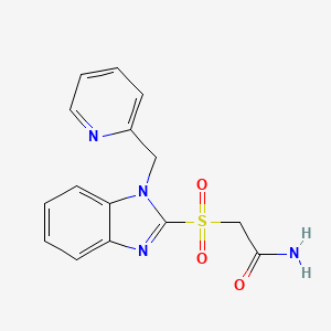 2-{[1-(pyridin-2-ylmethyl)-1H-benzimidazol-2-yl]sulfonyl}acetamide