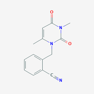 2-[(3,6-dimethyl-2,4-dioxo-3,4-dihydropyrimidin-1(2H)-yl)methyl]benzonitrile