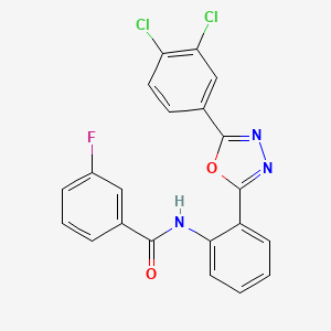 N-{2-[5-(3,4-dichlorophenyl)-1,3,4-oxadiazol-2-yl]phenyl}-3-fluorobenzamide