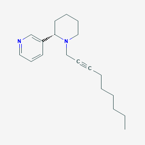 molecular formula C19H28N2 B11072614 3-[(2S)-1-(non-2-yn-1-yl)piperidin-2-yl]pyridine 