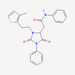 2-{3-[2-(3-methylthiophen-2-yl)ethyl]-2,5-dioxo-1-phenylimidazolidin-4-yl}-N-phenylacetamide