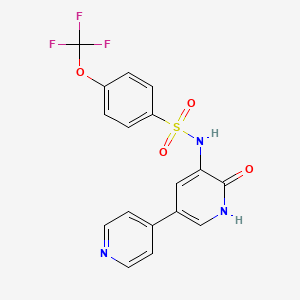 molecular formula C17H12F3N3O4S B11072638 N-(6-oxo-1,6-dihydro-3,4'-bipyridin-5-yl)-4-(trifluoromethoxy)benzenesulfonamide 