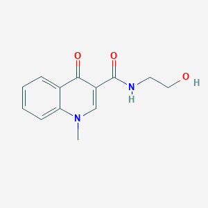 molecular formula C13H14N2O3 B11072665 N-(2-hydroxyethyl)-1-methyl-4-oxo-1,4-dihydroquinoline-3-carboxamide 