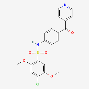 4-chloro-N-(4-isonicotinoylphenyl)-2,5-dimethoxybenzenesulfonamide