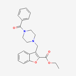 Ethyl 3-[(4-benzoylpiperazino)methyl]-1-benzofuran-2-carboxylate