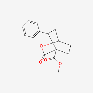 molecular formula C15H16O4 B11072704 Methyl 3-oxo-5-phenyl-2-oxabicyclo[2.2.2]octane-4-carboxylate 