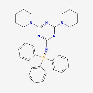 molecular formula C31H35N6P B11072710 2,4-Di(piperidin-1-yl)-6-[(triphenyl-lambda~5~-phosphanylidene)amino]-1,3,5-triazine 