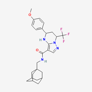 N-[(Adamantan-1-YL)methyl]-5-(4-methoxyphenyl)-7-(trifluoromethyl)-4H5H6H7H-pyrazolo[15-A]pyrimidine-3-carboxamide