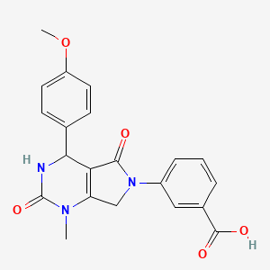 3-[4-(4-methoxyphenyl)-1-methyl-2,5-dioxo-1,2,3,4,5,7-hexahydro-6H-pyrrolo[3,4-d]pyrimidin-6-yl]benzoic acid